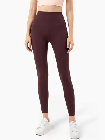 Solid Color High Waist Yoga Legging soft Women Sport Pant Tight Butter Athletic Gym Comprehensive Training Jog Back Waist Pocket