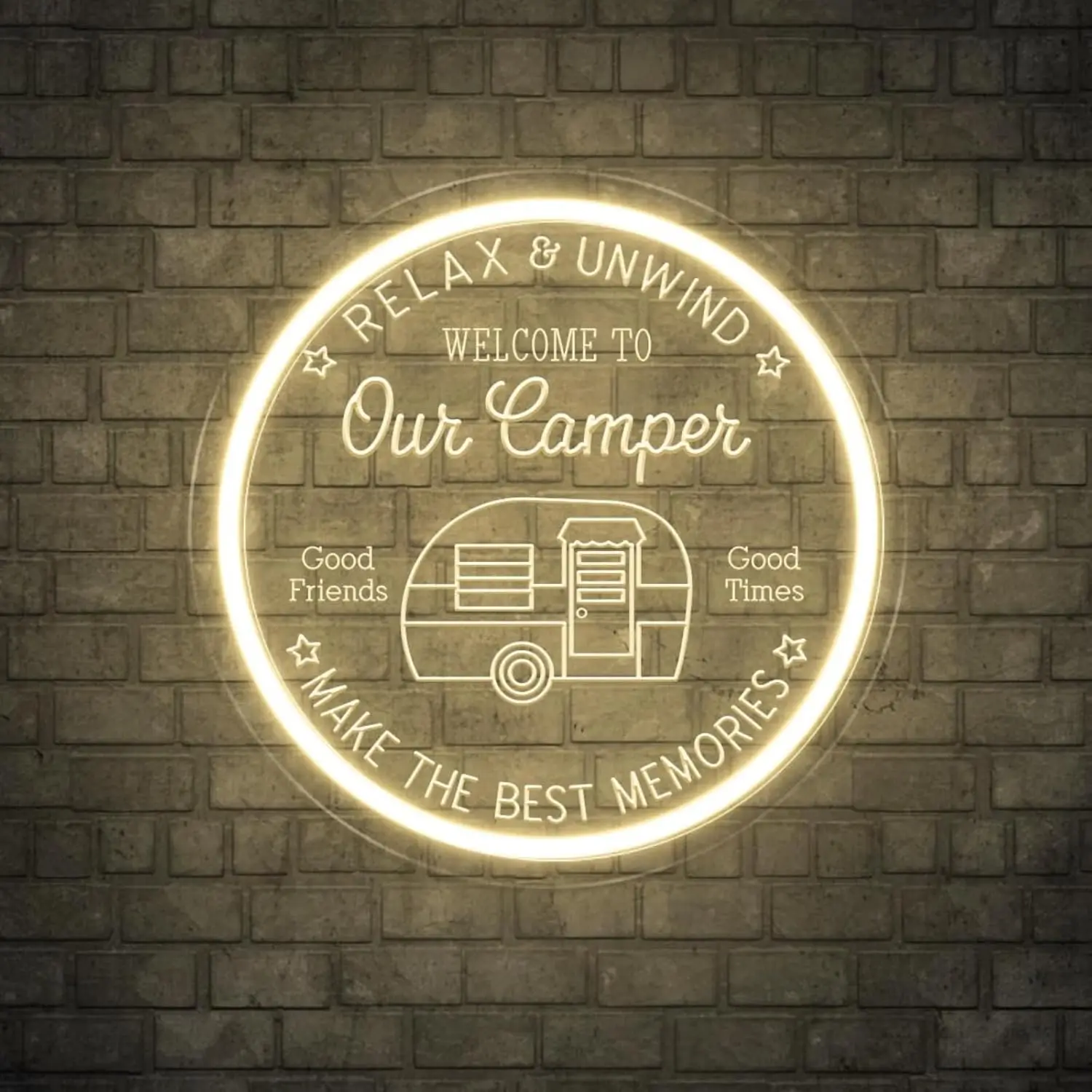 Garage Custom LED Neon Sign USB Wall-Mounted Decor Check Engine Man Cave White Auto Light for Showrooms Gifts Circular
