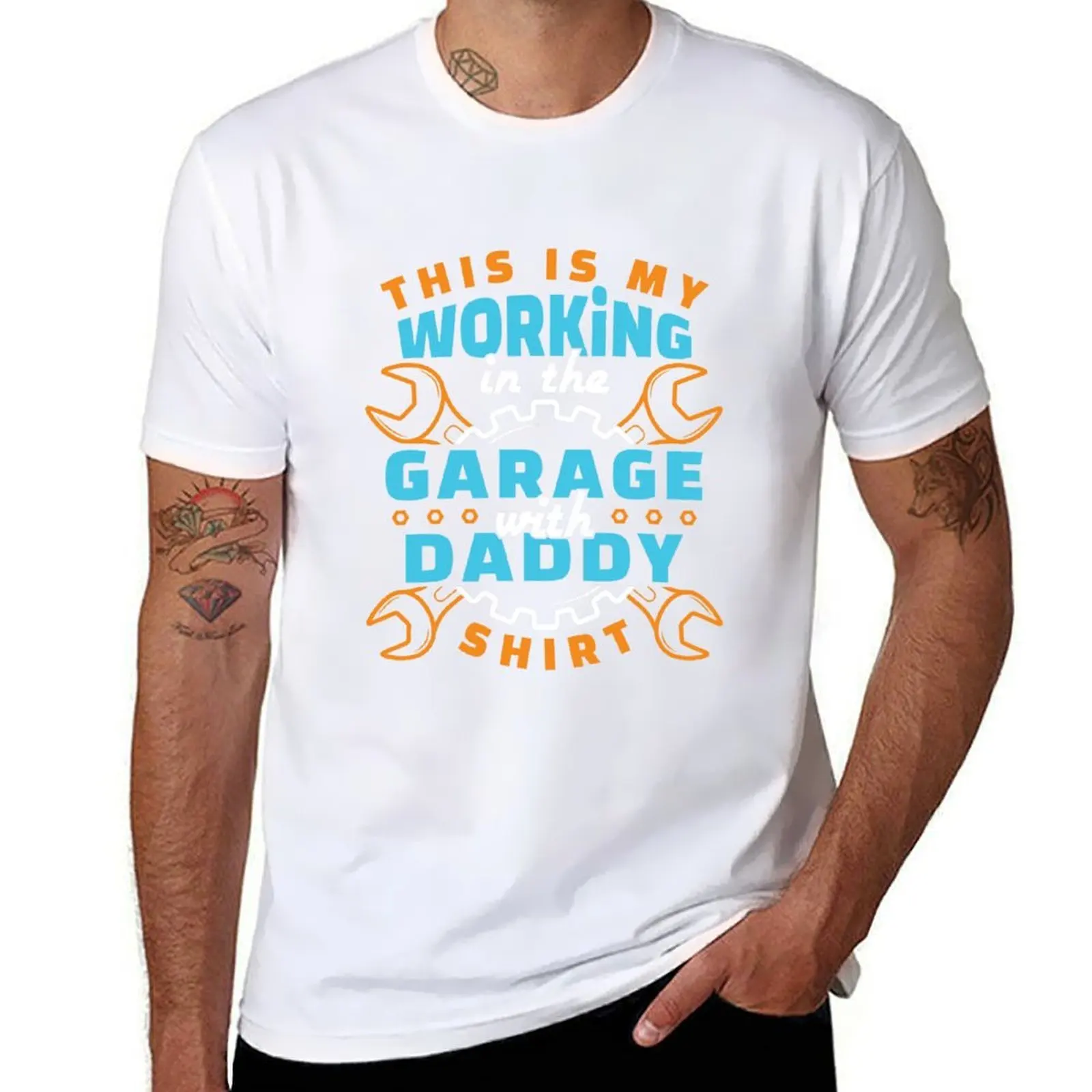 

This Is My Working in the Garage with Daddy Shirt T-Shirt cotton tshirt 100% funny t shirts man T-Shirt