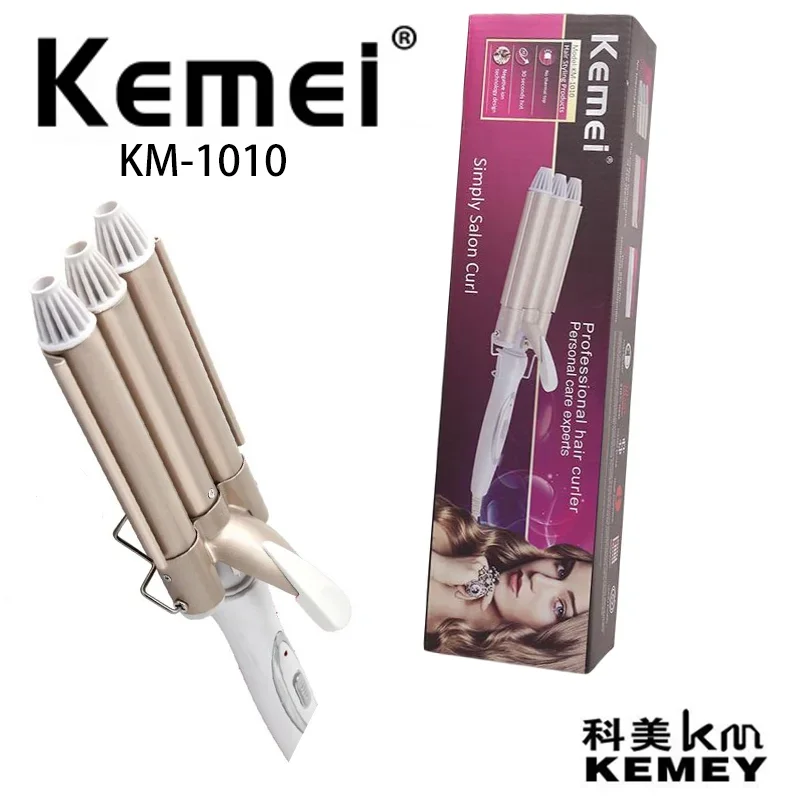 

Kemei Electric Hair Curler Waver Styler KM-1010 Hair Curling Iron 2 In 1 Hair Straightener