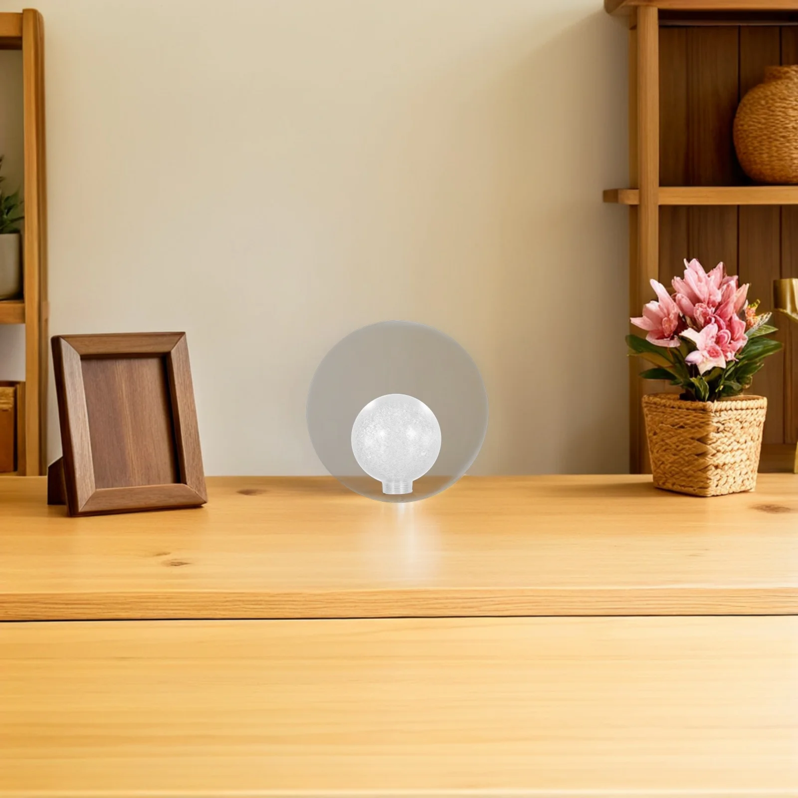 

Glass Lampshade Round Triple Concave Dome Cover Dual Layer Glass Ceiling Light Globe G9 Bulb Replacement Pendant Shade