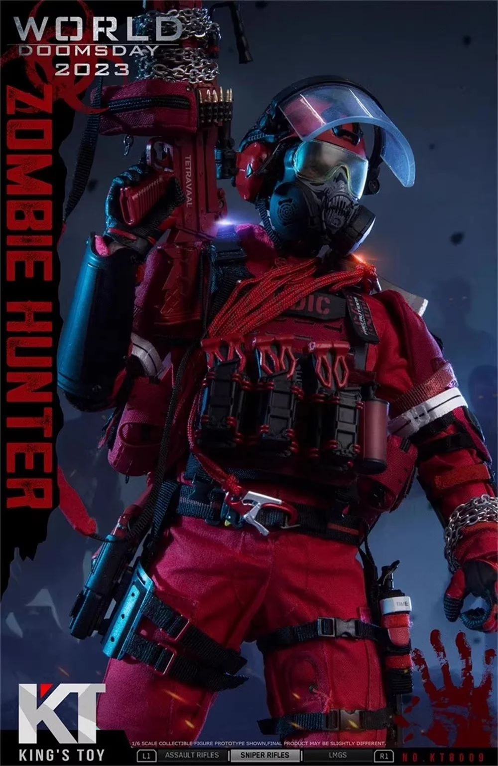 Na sprzedaż! Figurka akcji 1/6 KING TOYS KT-8009 Żołnierz Męski Zombie Killer Hunter Pełny Zestaw Ruchome Ciało Około 12 cali