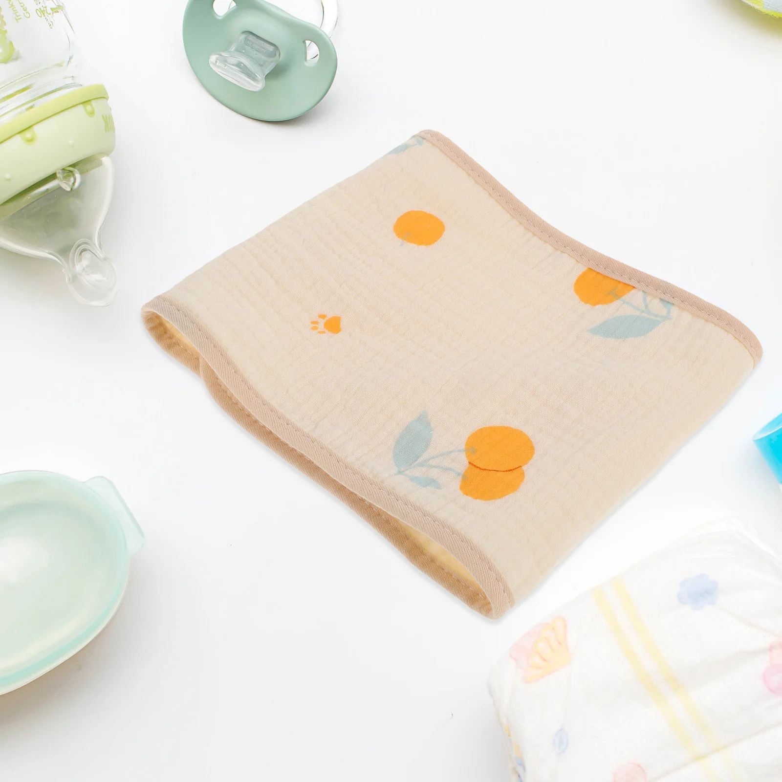 

Baby Belly Band Newborn Towels Infant Covers Washcloths Swaddle Wraps Burp Cloths Neutral Muslin Dry Arm Bands