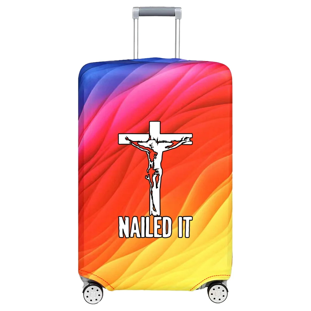 Luggage Cover Stretch Fabric Suitcase Protector Case Jesus Series Pull Rod Baggage Dust Case Covers for18-32 Inch Suitcase