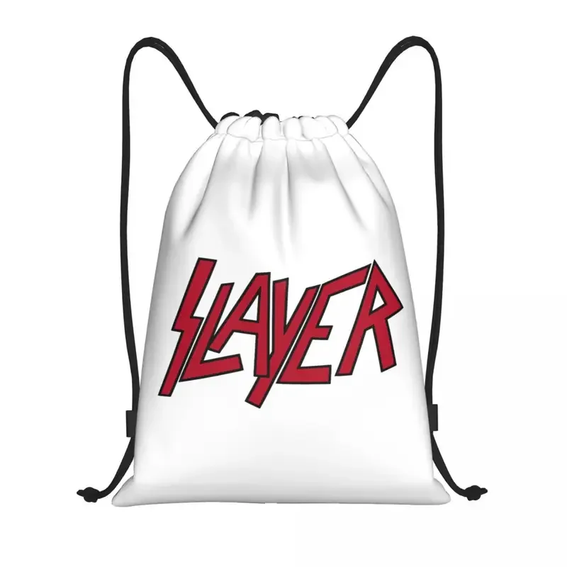 

Custom Heavy Slayers Thrash Metal Drawstring Backpack Bags Lightweight Rock Roll Band Gym Sports Sackpack Sacks for Training