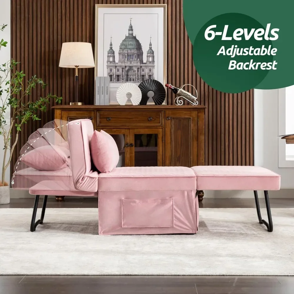 

Хит продаж: универсальный велюровый диван-кровать 4-в-1 с регулируемой спинкой и складным пуфом