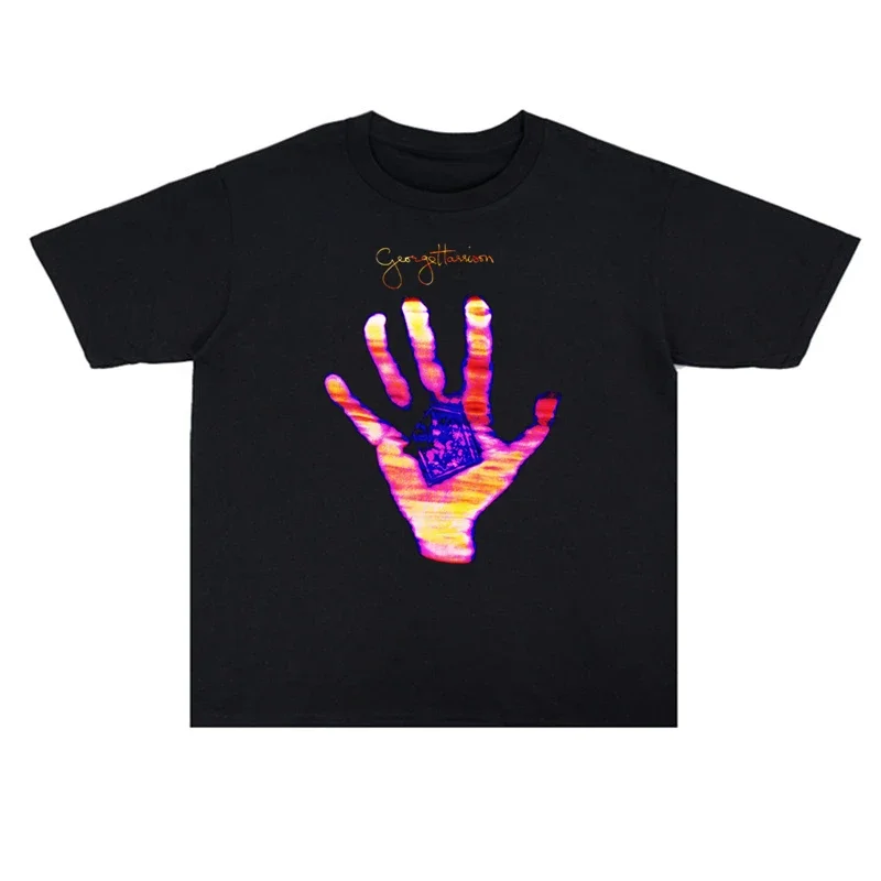 2025 Summer Singer Musician George Harrison Printed Men's and Women's T-shirt High Quality Short Sleeve Men's Tee