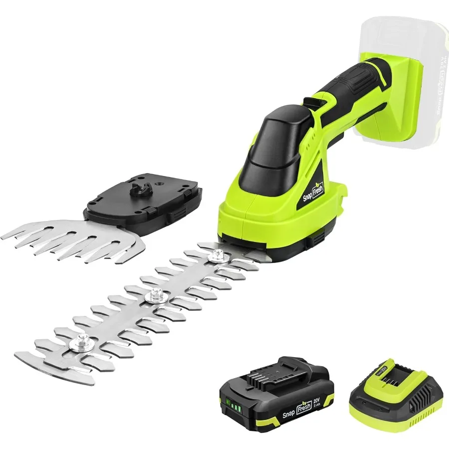 

Аккумуляторный триммер для живой изгороди 20 В, электрический триммер для кустарников 2 в 1, 8,67 и ножницы для травы 4,72 с литий-ионным аккумулятором емкостью 2,0 Ач и зарядным устройством Handhe