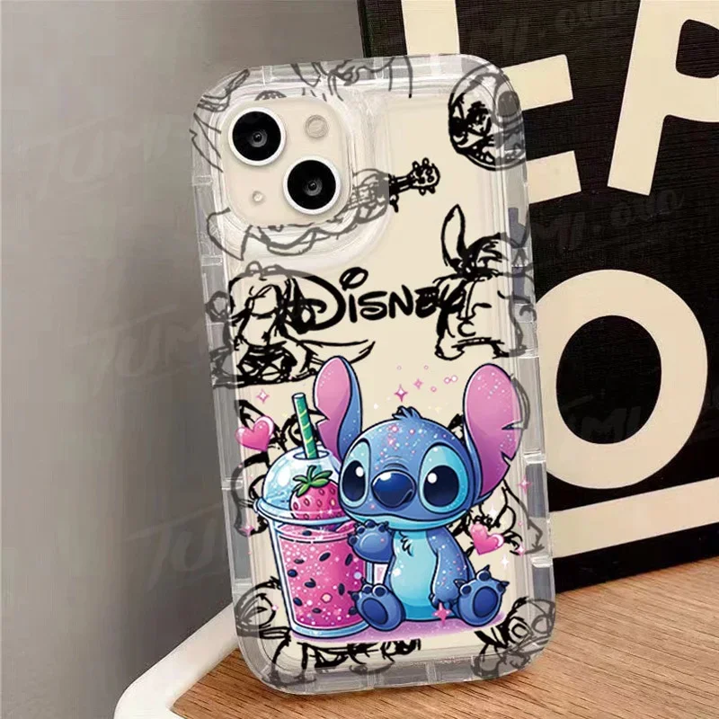 Disney Stitch Eat Donut Case for Samsung Galaxy S24 Ultra S23 S22 S21 FE S20 Plus Note 20 10 Pro A34 A54 A33 A53 Silicone Cover