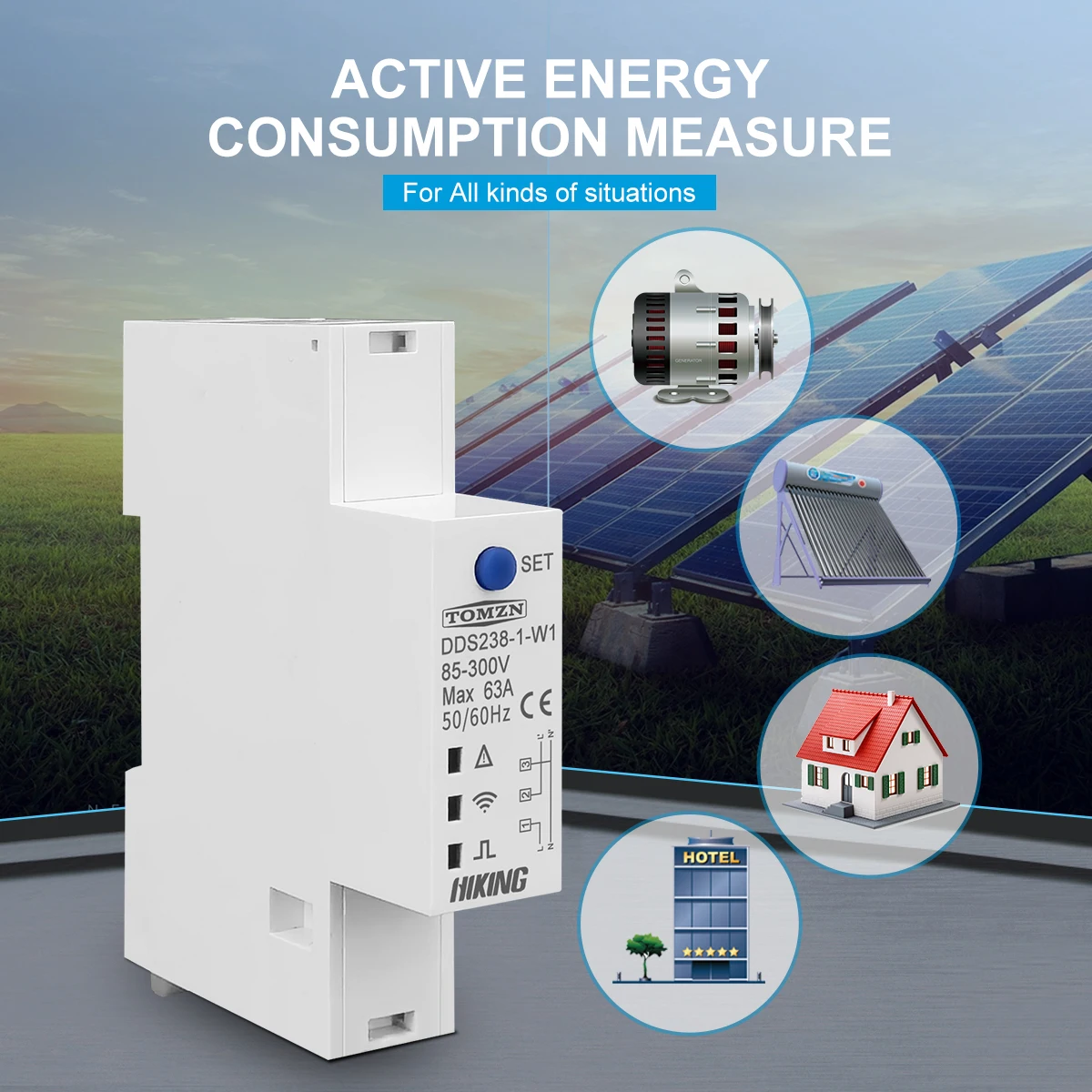 Imagem -02 - Wifi Inteligente Medidor de Energia Bidirecional Temporizador Monitor de Energia Kwh Medidor Smartlife com Proteção de Corrente de Tensão Tomzn 18 mm 63a