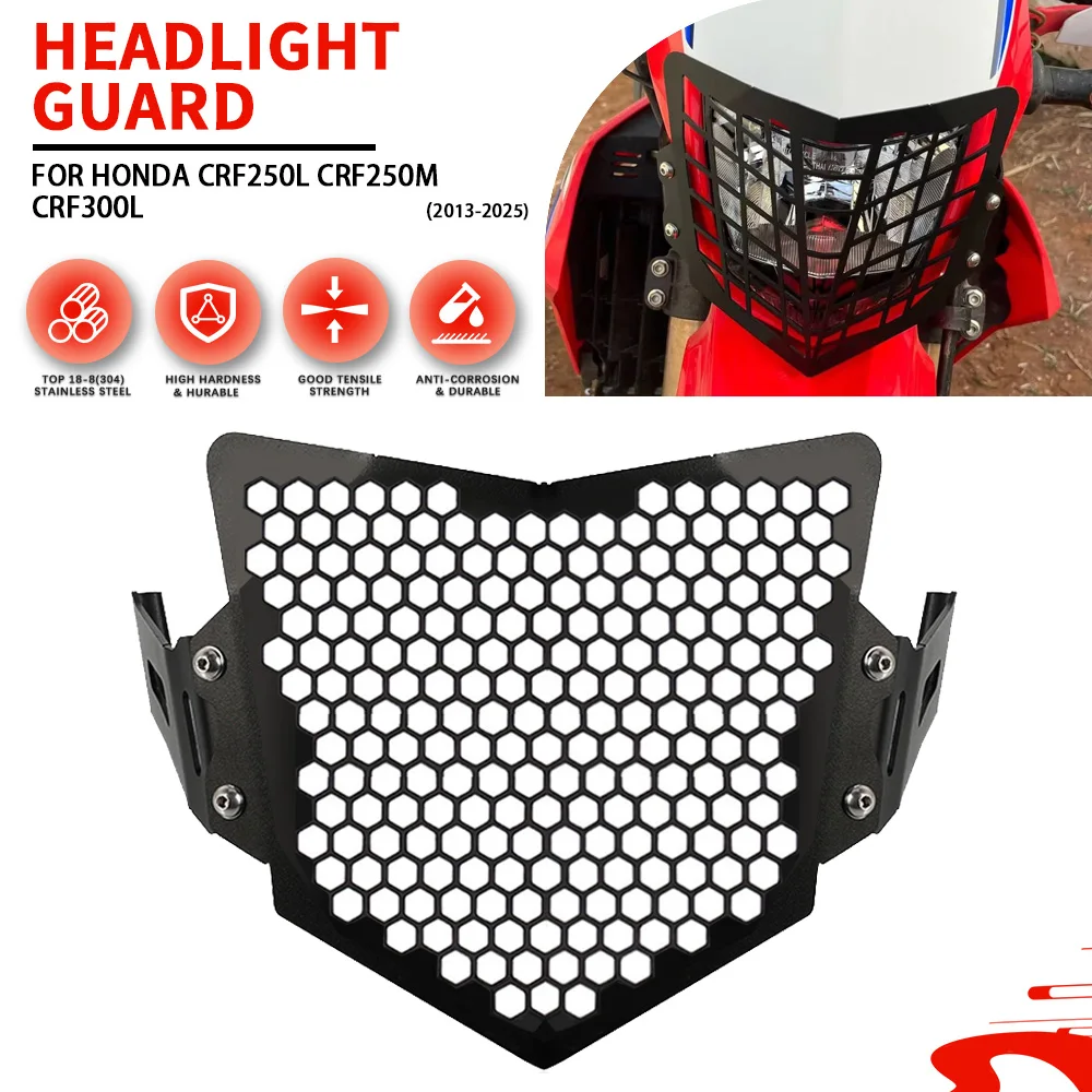 

Для Honda CRF250L CRF250M CRF300L CRF 250 L M CRF 300 L 2013-2025 2024 Защитная крышка для фар мотоцикла