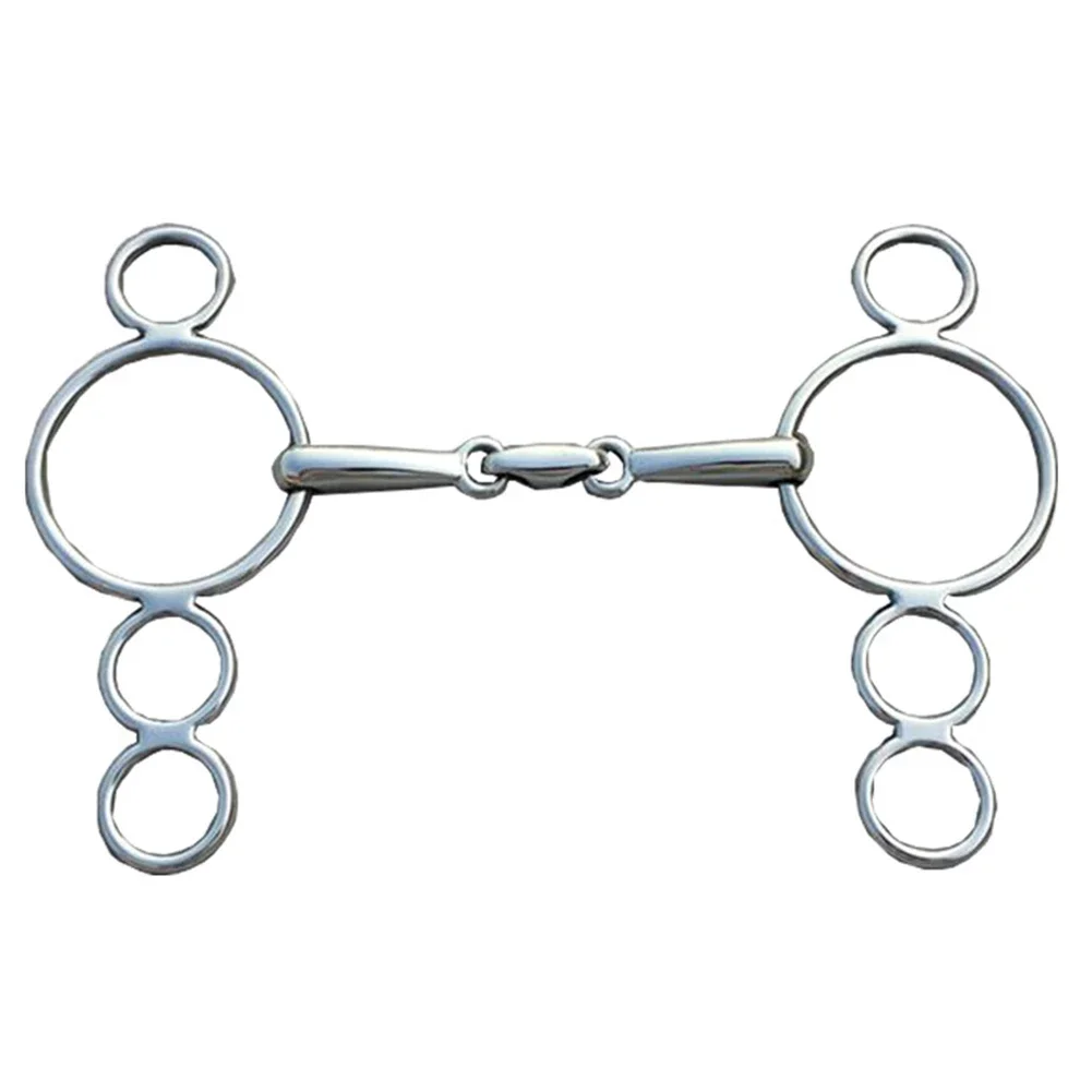 Cheek Snaffle Full Cheek Snaffle Bit Horse Training Comfortable For Horse Rust-resistant Silver Color Smooth And Round