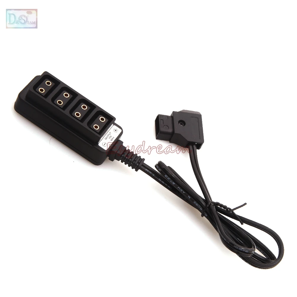 ذكر D-Tap Power Tap إلى 4 أنثى D-Tap P-Tap Hub محول لطاقة التصوير الفوتوغرافي