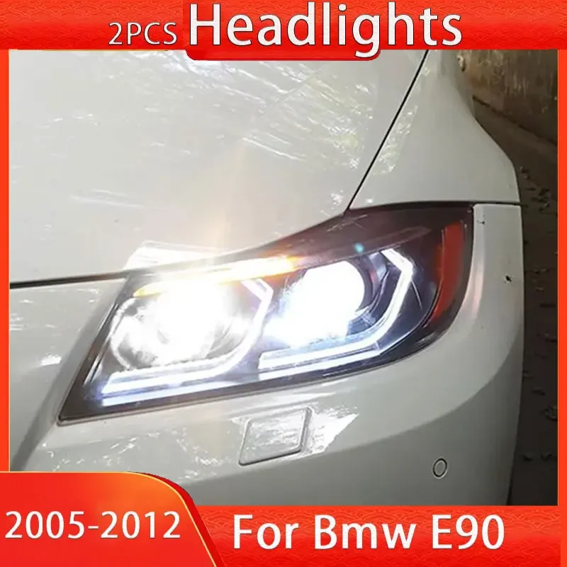 Head Lamp for BMW E90 LED Headlight 2005-2012 Headlights 320i 325i 318i DRL Turn Signal High Beam Angel Eye Projector Lens