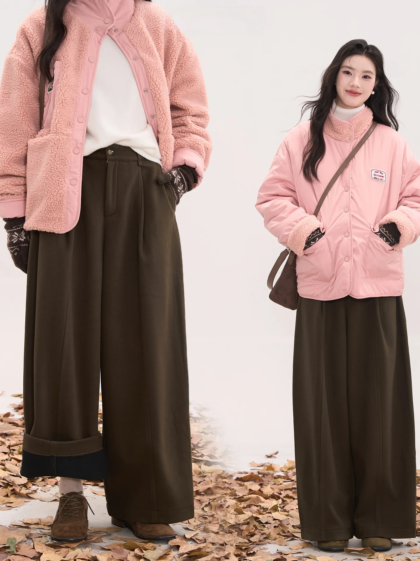 

Широкие брюки-балоны Heme Window Flower Field из шерсти, женские, свободного кроя, для осени и зимы, повседневные