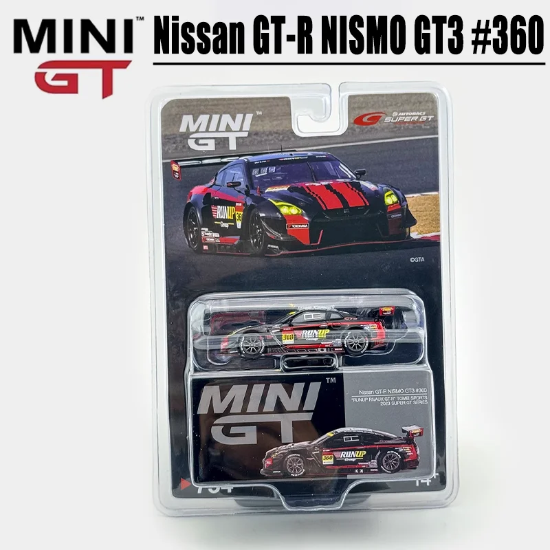 MINIGT Scale 1/64 Nissan GT-R NISMO GT3 #360 Alloy Toy Diecast Metal Model Gift