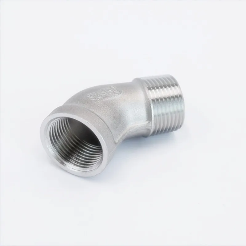 1/4 3/8 1/2 3/4 1 1-1/4 1-1/2 2 BSP Female To Male 45 Degree Elbow Connector Coupler 304 Stainless Pipe Fitting