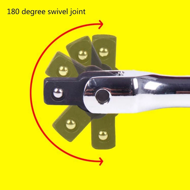 Handle Socket Wrench Steering Handle 180 Degree Rotating Handles Durable Tool for Mechanics Builder DIY Enthusiasts Dropship