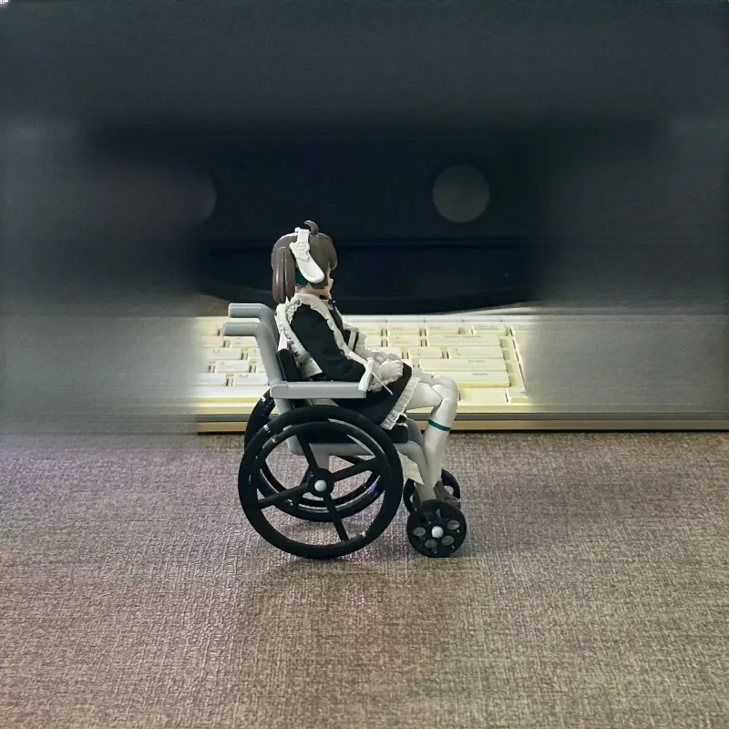 1/12 Scale Mini Wheelchair Model Scene Ornament Goddess Device Figma Height 15 Cm Action Figures Soldier Accessories