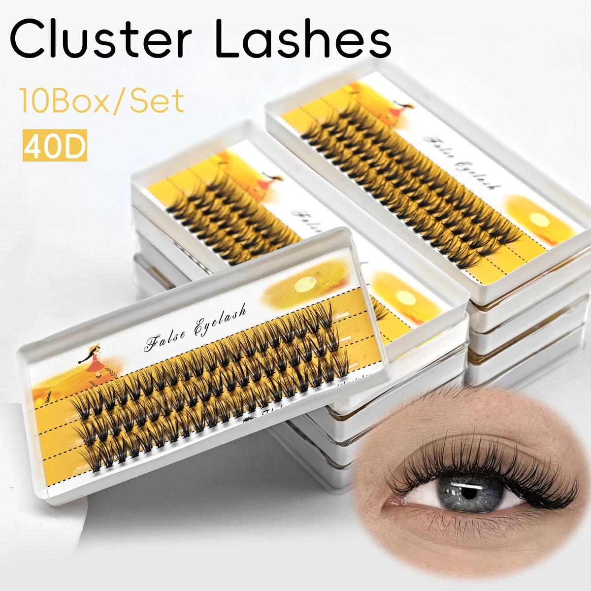 

ANLINNET Lashes 10Box/Lot 3 Rows Cluster lashes Natural Look Fluffy Individual False Eyelashes Extensions Wholesale affordable