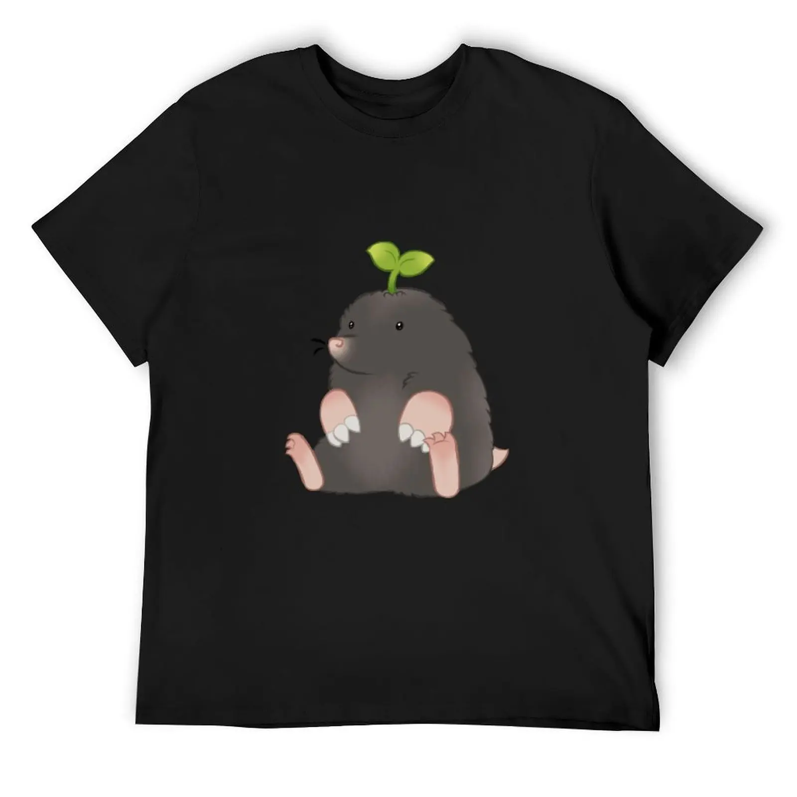 Sitting Mole Sprout T-Shirt street wear customizeds heavyweights baggy shirts plain black t shirts men