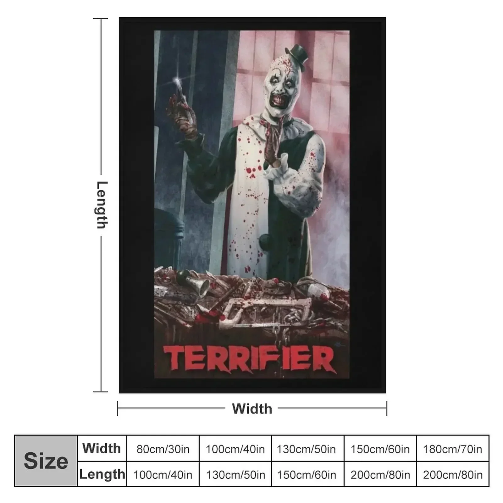 Terrifier movie horror art the clown poster film Throw Blanket for babies funny gift Blankets For Bed Kid'S Blankets