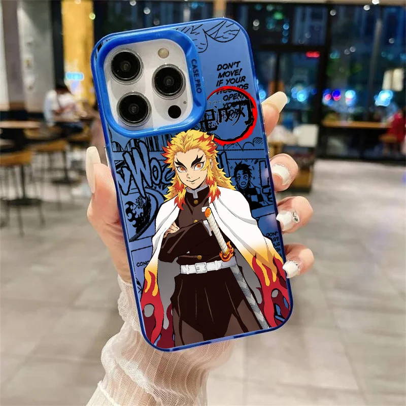 Rengoku Kyoujurou Kochou Shinobu Colorful Phone Case For Apple iPhone 16 15 14 13 12 11 8 7 mini Pro Max Plus Funda Cover Shell