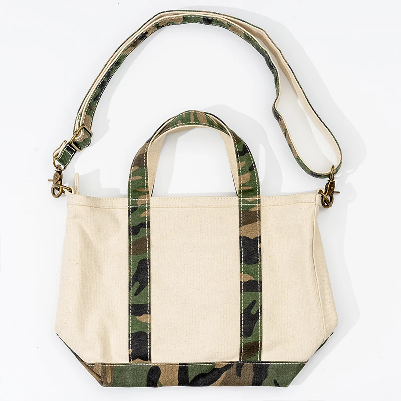 Bolso de lona LLBEAN versión japonesa, bolso de hombro individual, bolso cruzado informal y moderno para compras.