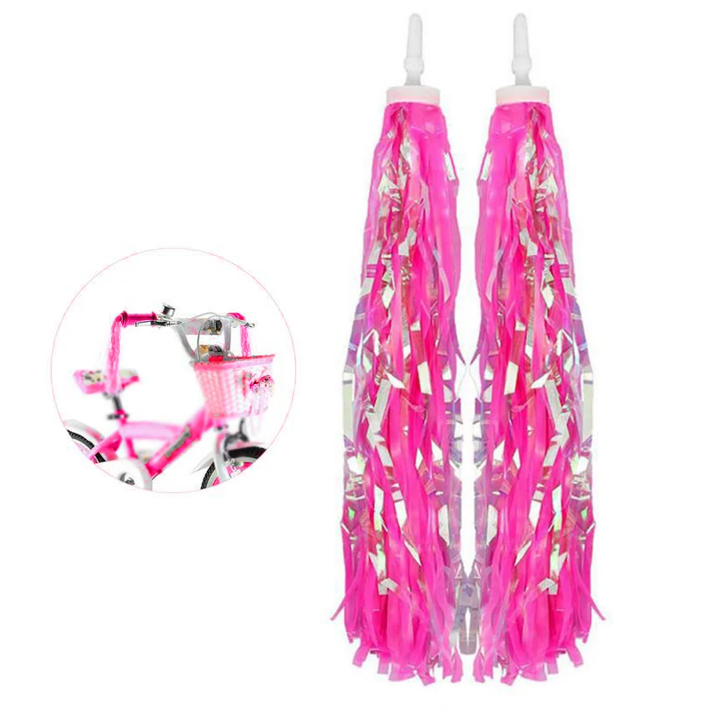 2Pcs Children Bicycle Handlebar Tassels Decoration For Cycling Tricycle Scooter Handlebar Streamers Tassels 3 Colors Bikes Parts