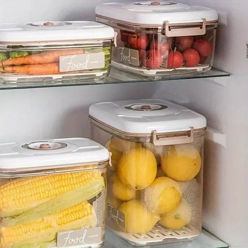 Food Vacuum Storage Box Sealed Fresh-Keeping Box Household Kitchen Food Dispenser Transparent Storage Container with Vacuum Pump