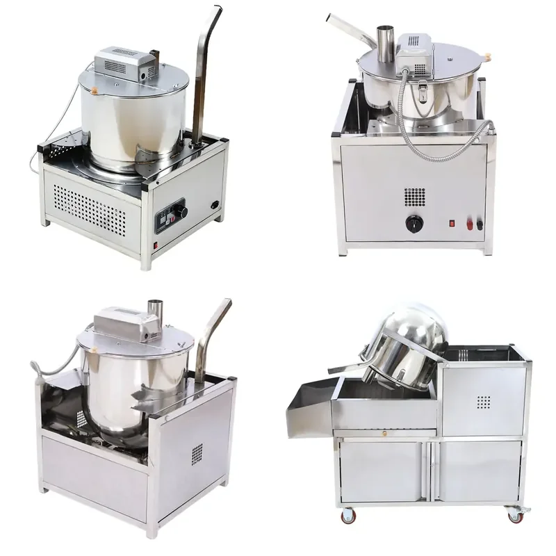 Fully Automatic Large Commercial Gas Electric Caramel Popcorn Machine with Copper Motor