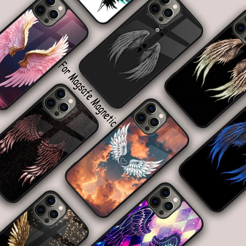 

Exquisite Wings Magnetic Phone Case For APPLE iPhone 17 Air 16 14 13 12 Pro Max 15 Plus Wireless Charge With MagSafe Cover