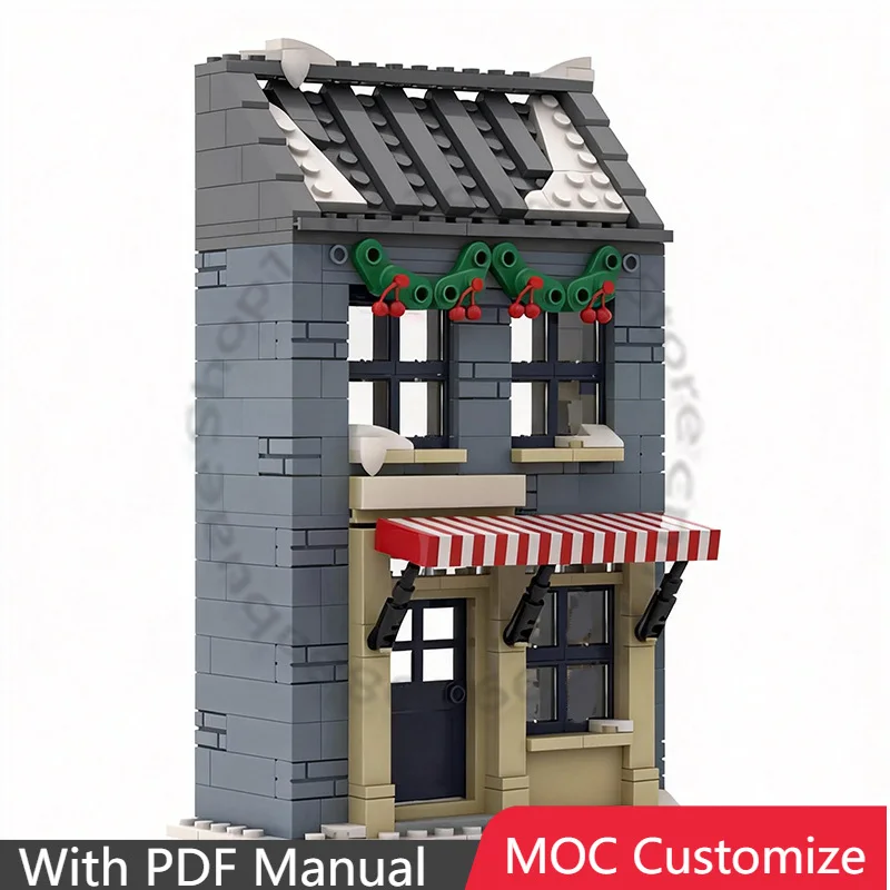 

356 PCS Modular Building W05 - Winter Hardware Store MOC Customize Modular Building Block Kids Design DIY Boys Holiday Toy Gifts