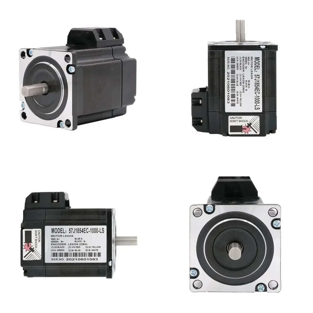 2 Phase 1.2N.m Full Closed Loop Hybrid Servo Motor for CNC Machine 57J1854EC-1000-LS