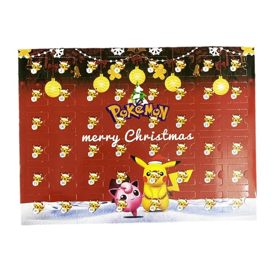 Pokemon Figure Christmas Advent Calendar Gift Kawaii Pikachu Anime Figural Action 48Pcs Set Surprise Box PVC Model Kid Toys