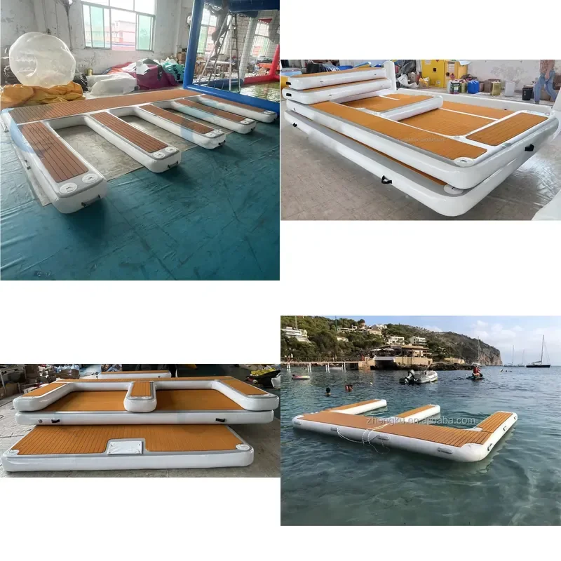 Drop-Stitch Inflatable Floating Paddle Board Platform Jet Ski Dock EVA Water Mat for Boat Parking