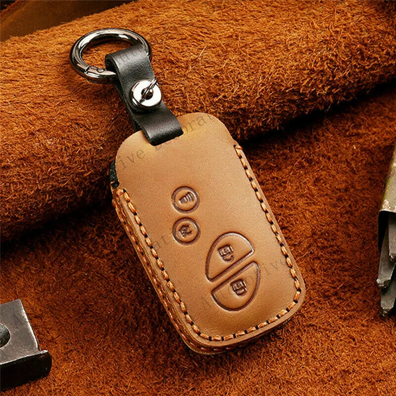 Z+ Leather Car Key Fob Holder Case Cover Skin Holder Bag Shell For Lexus GX LX RX
