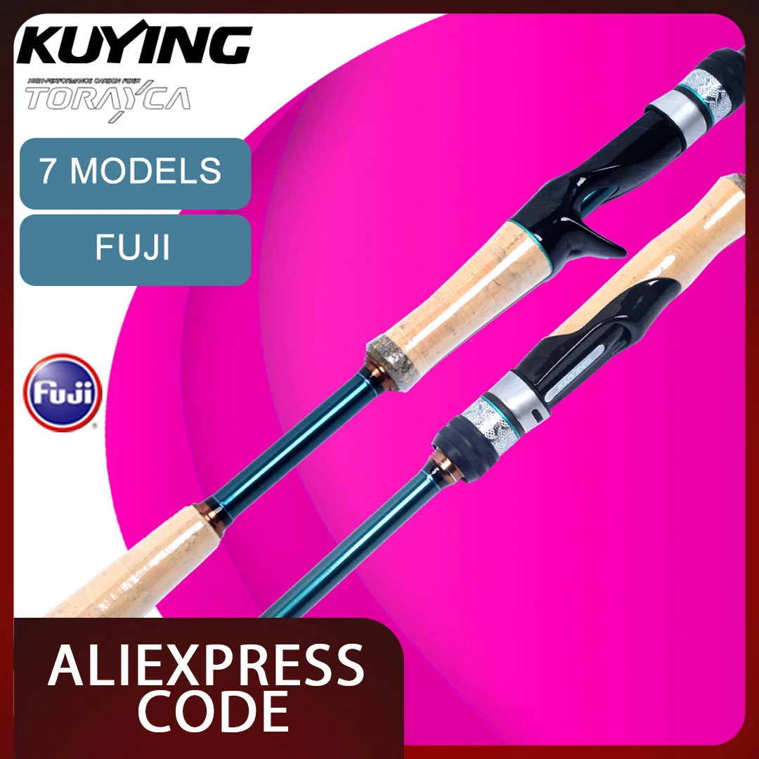 

KUYING BATTLE SONG Fishing Rod 6.3-6.10ft L ML M MH Power Carbon Fiber FUJI F Ring Spinning Casting