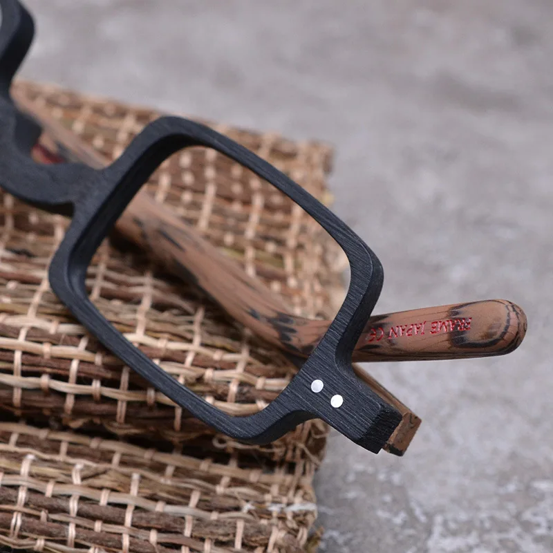 

Wooden Small Reading Glasses Men Women Acetate Vintage Rectang Eyeglasses Frame Male Optical Myopia Prescription Frames Eyewear