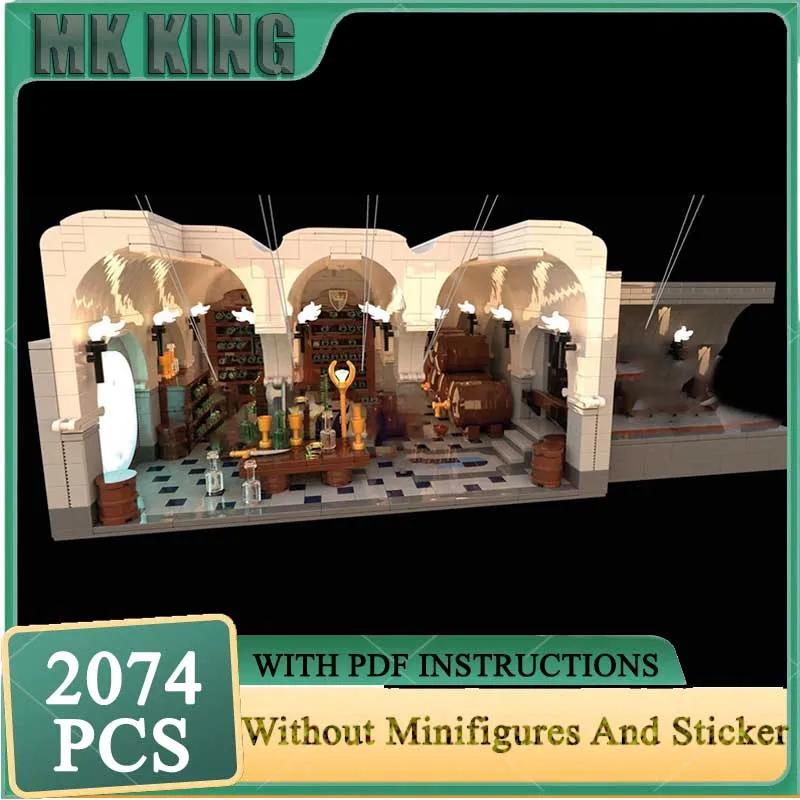 

Medieval Castle Model Moc Building Blocks Royal Cellar Model DIY Assembly Construction Christmas Toy Birthday Gifts