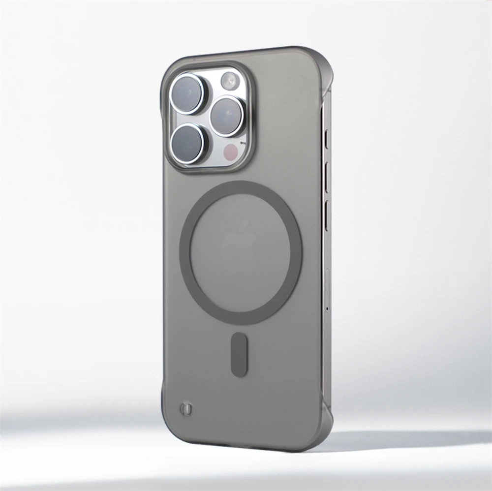 

1.0 MM Ultra Thin Frameless Matte Hard PC Case For iPhone 17 Air 16 Pro Max 15 14 13 12 Magsafe Magnetic Borderless Slim Cover