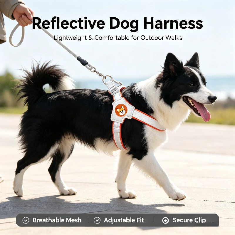 Adjustable Breathable Pet Vest Harness No Choke Dog Walking Harness Leash Set for Small Medium Breed Dogs Corgi Teddy Shiba Inu