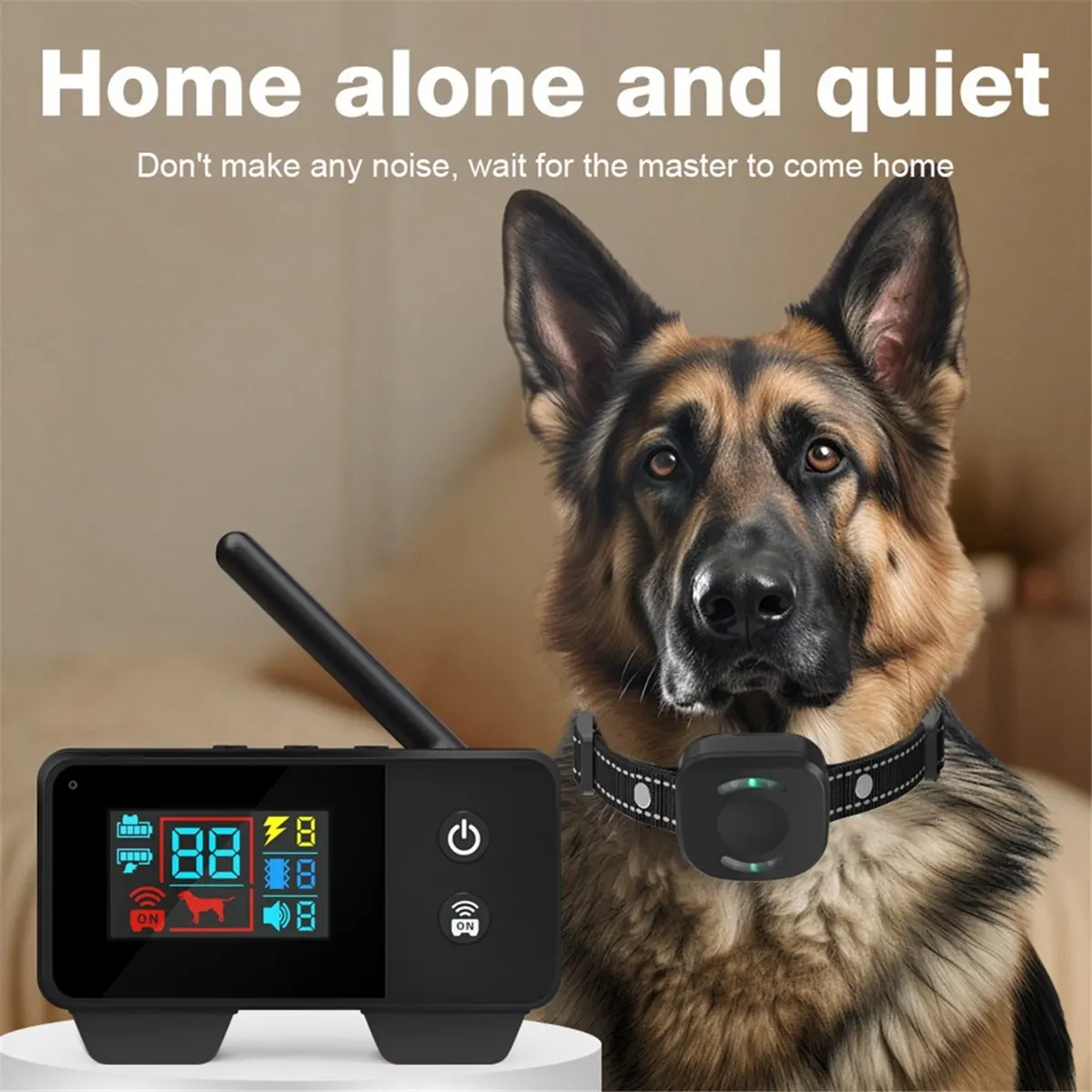 Electronic Training Collar with 480M Remote Wireless Dog Fence Vibration &Shock Control for Safe Pet Containment EU Plug