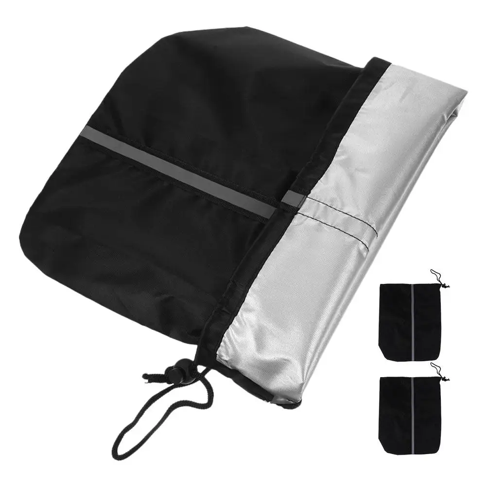 

3pcs Car Side Mirror Covers Oxford Cloth Snow Proof Reflective Strips Universal Rearview Protectors Vehicle Auto Cover