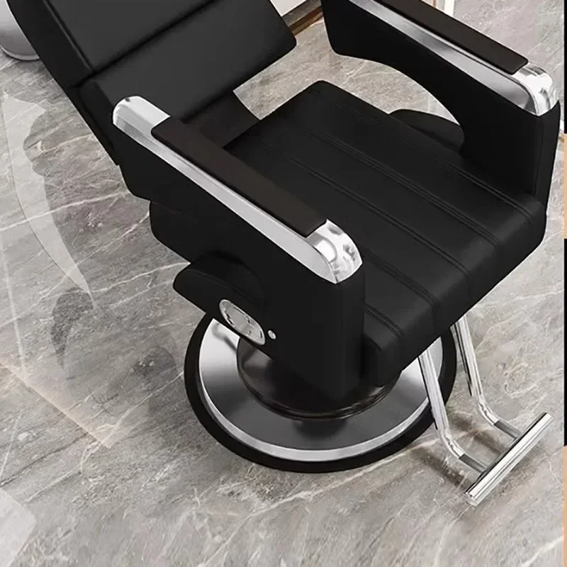 หรูหราออกแบบตัดผมเก้าอี้ Reclinable แบบพกพา Beauty Salon ตัดผมเก้าอี้หมุนไฮดรอลิก Cadeira De Barbeiro เฟอร์นิเจอร์