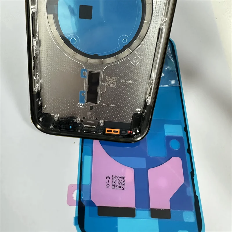 Habitação Versão Europeia para iPhone 14 Pro, Substituição da porta da bateria, CE Logo Back Glass com Camera Glass Lens Repair