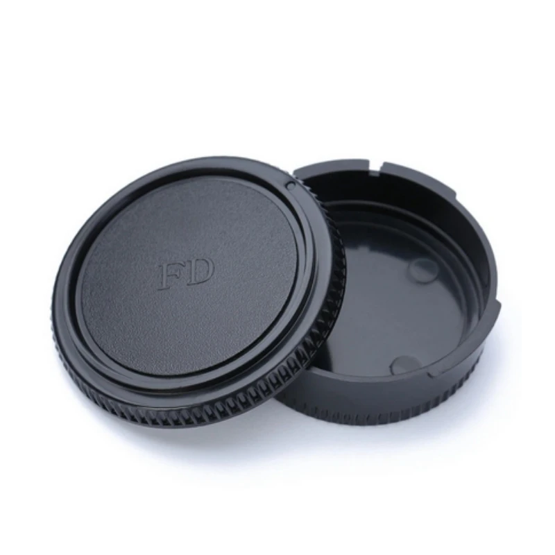 FD Rear Lens Cover+Body Cap Anti-dust Protection Plastic Black For Canon FD mount SLR Camera And Lens