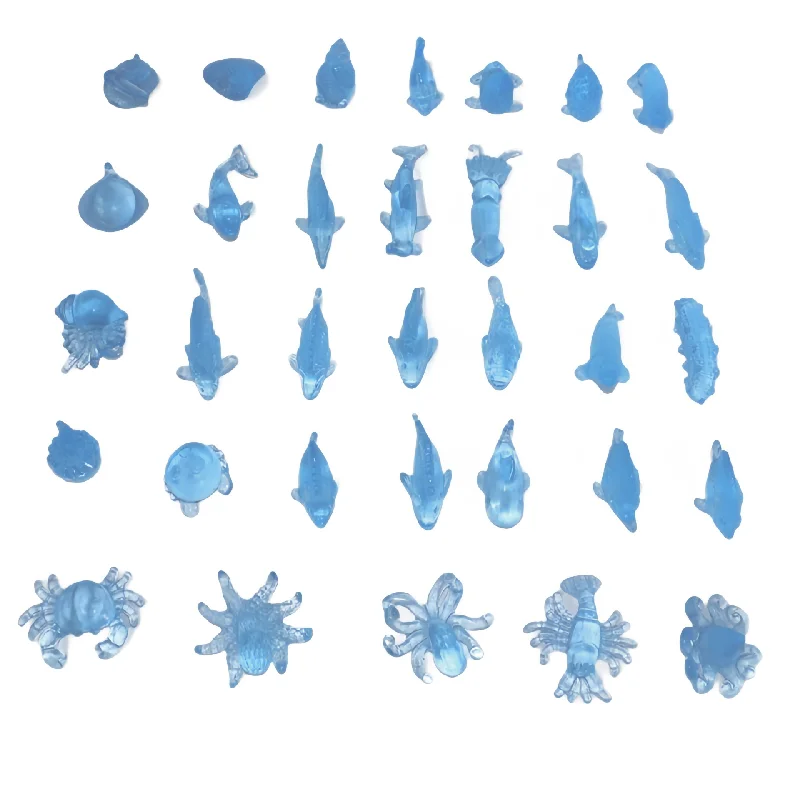 10 قطعة جديد طابا Squshy Kawaii الأزرق البسيطة الحيوان المحيط الأسماك شفافة ضغط ألعاب متململة عشوائي مفاجأة صندوق أعمى هدية عيد #5