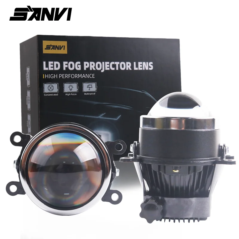 

80W 6000K Bi Led Fog Driving Lamp for 12V 16V Renault Ford Focus Mk2 Citroen IP68 Fog Lenses Automobile Accessories