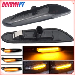 2PCS For BMW E60 E61 E87 E90 E91 E92 E93 E81 E82 E88 E46 X3 E83 X1 E84 NEW LED Flashing Dynamic Turn Signal Side Marker Lights